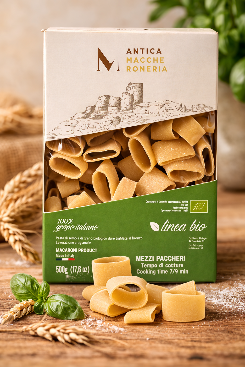 Pasta BIO Mezzi Paccheri 500g